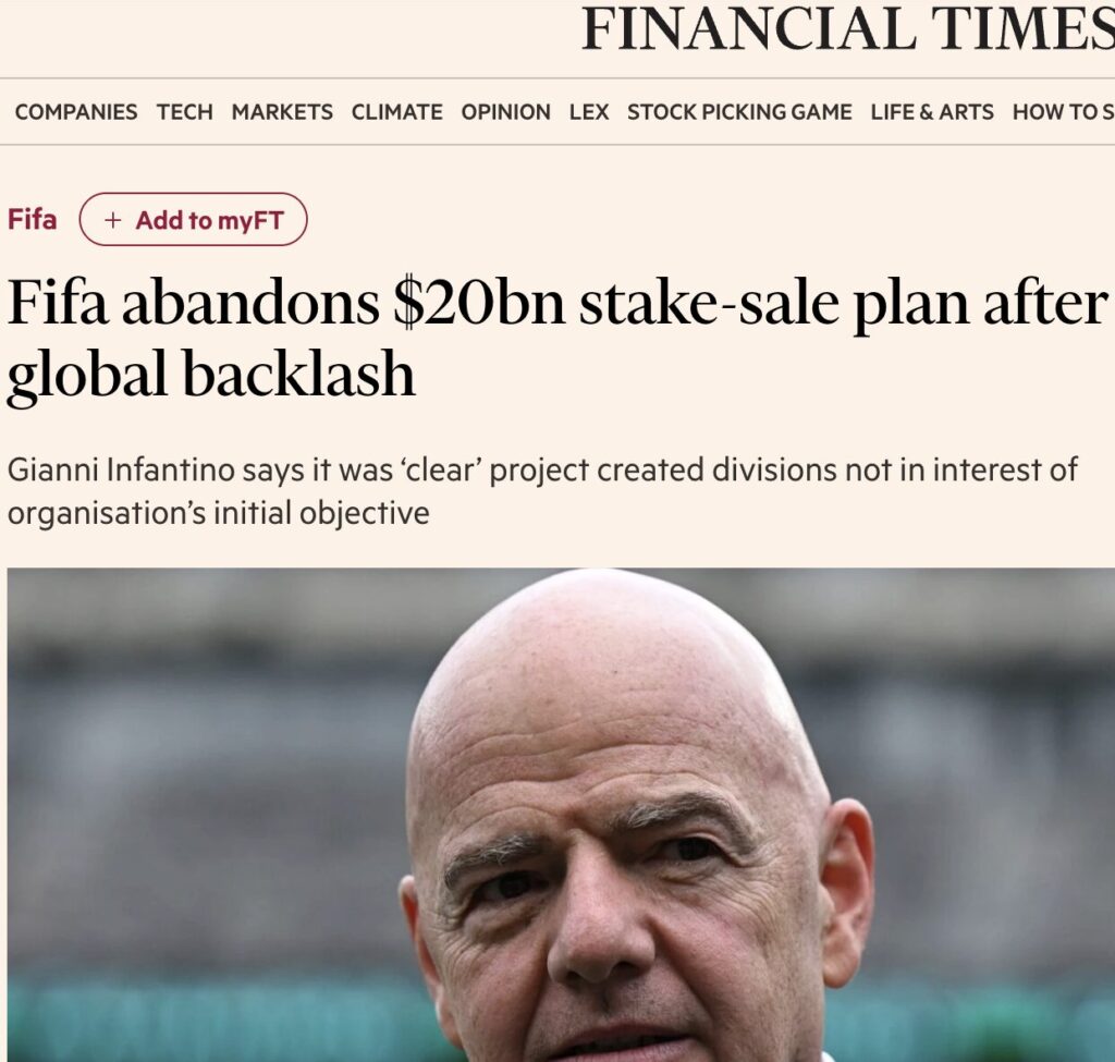 Infantino, Game Over
